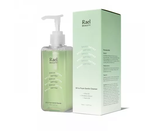 Rael Beauty Daily Detox Oil to Foam Gentle Cleanser