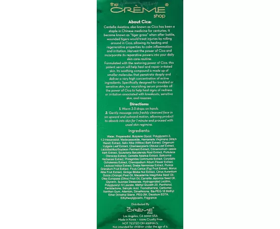 The Crème Shop Cica-Mend Restoring Serum Neroli Oil + Witch Hazel + Salicylic Acid 30ml