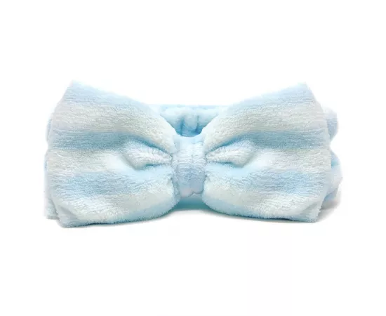 The Crème Shop Blue Teddy Headband with Stripes