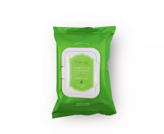 The Crème Shop Tea Tree Oil Cleansing Towelettes 30 Count