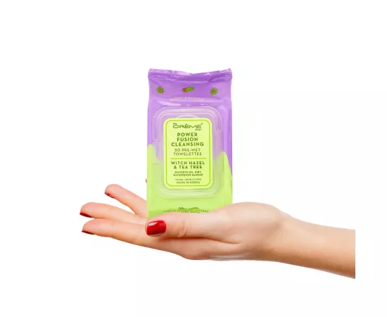 The Crème Shop Power Fusion Cleansing Towelettes Witch Hazel Tea Tree