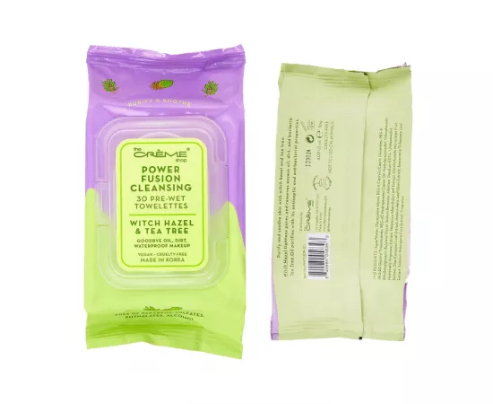 The Crème Shop Power Fusion Cleansing Towelettes Witch Hazel Tea Tree