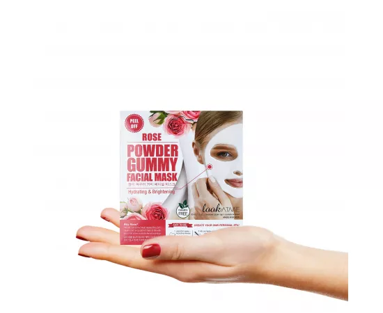 Look At Me 1Pc Powder Gummy Facial Mask (Rose)