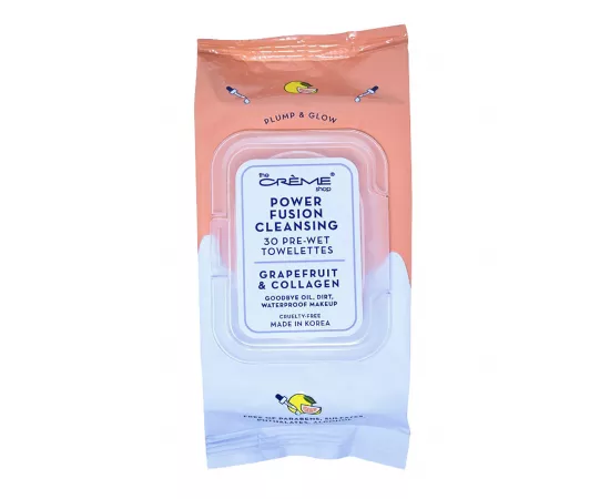 The Crème Shop Power Fusion Cleansing Towelettes Grapefruit  Collagen