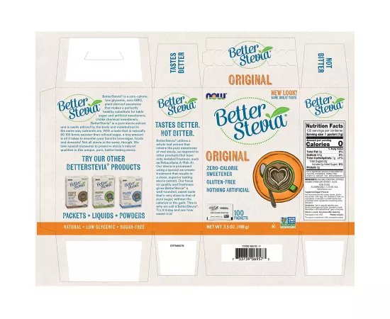 Now Foods Betterstevia 100 Packets