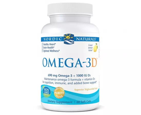 Nordic Naturals - Omega-3D Lemon 60 Softgels