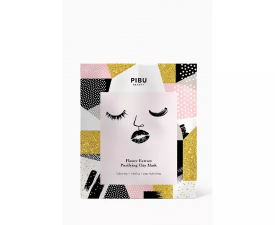 Pibu Flower Extract Purifying Face Clay Mask Set of 5