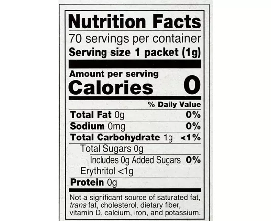 Now Foods, Real Food Organic Monk Fruit Zero-Calorie Sweetener, 70 Packets - 2.47 oz (70 g)