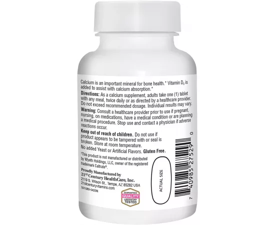 21st Century 600+D3, Calcium & Vitamin D3 Supplement, 75 Tablets