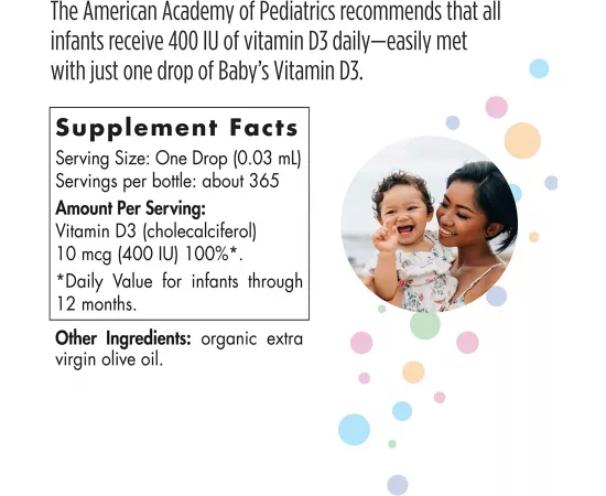 Nordic Naturals, Baby's Vitamin D3, 400 IU, 0.37 fl oz