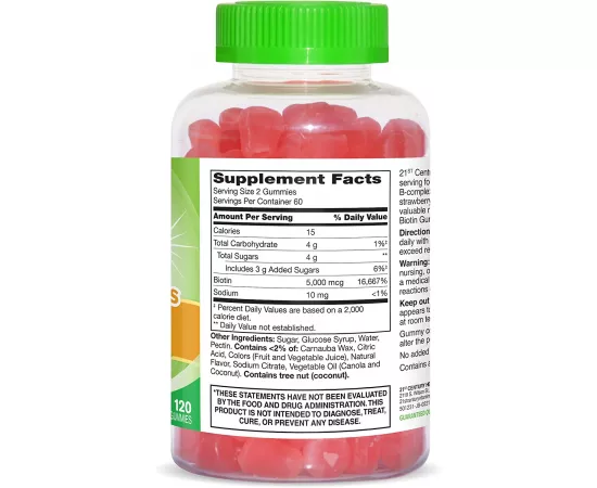 21st Century 5000 mcg VitaJoy Biotin 60 Gummies