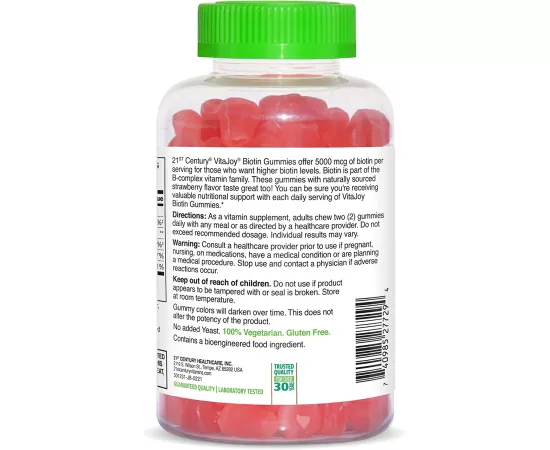 21st Century 5000 mcg VitaJoy Biotin 60 Gummies