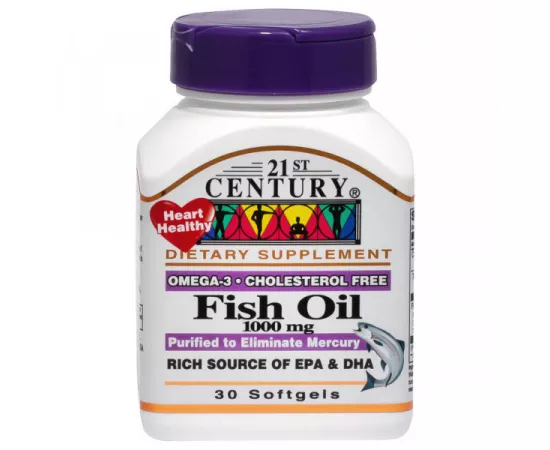 21st Century - Fish Oil 1000 mg - Omega-3 30 Softgels