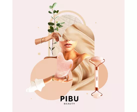 Pibu Beauty Rose Quartz Facial Roller