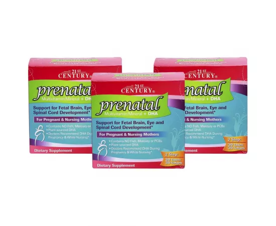 21st Century Prenatal Multivitamin + DHA 30 + 30 Tablets + Softgels 3pcs