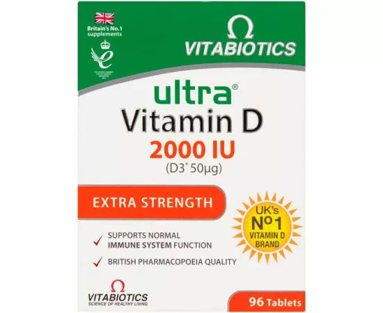 Vitabiotics Ultra Vitamin D3 2000 iu 96 Tablets