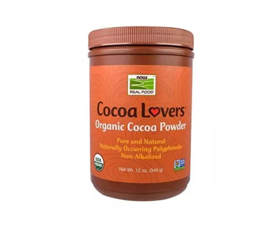 Now Foods, Real Foods Cocoa Lovers Organic Cocoa Power, 12oz 340g