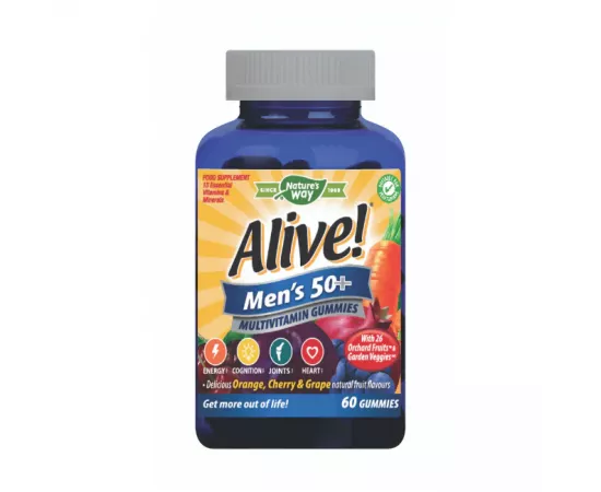 Nature's Way Alive Men's 50+ Gummy Vitamin 60 Gummies