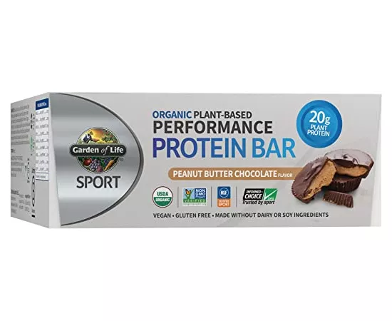 Garden Of Life Sport Organic Plant Based Performance Protein Bars-Peanut Butter Chocolate Flavor 12's (20g Each)