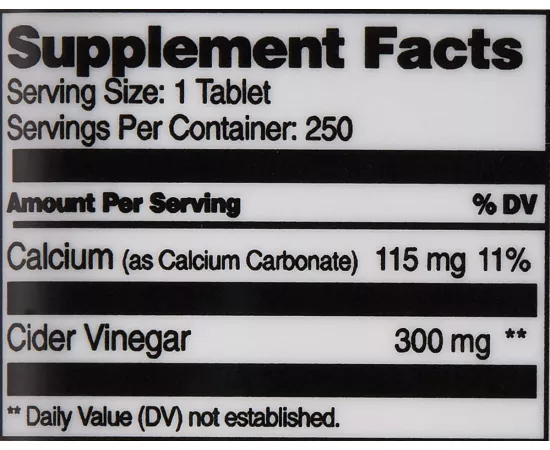 21St Century Apple Cider Vinegar 300 Mg - 250 Tablets