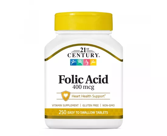 21st Century Folic Acid 400mcg 250 Tablets