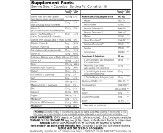 Enzymedica Enzyme Nutrition Women 60 Capsules