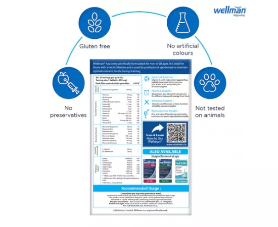 Vitabiotics Wellman 30 Tablets