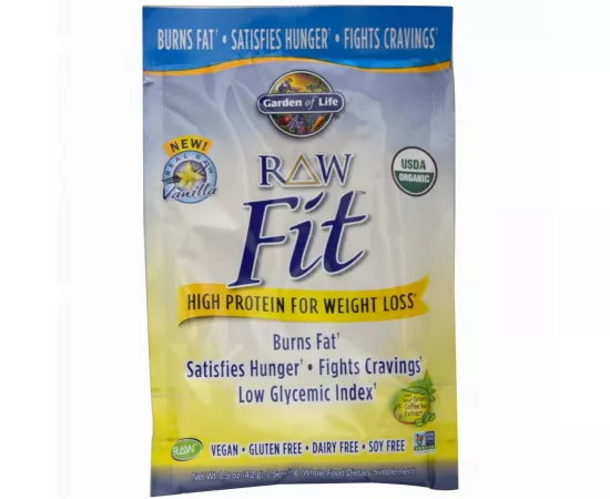 Garden of Life Raw Organic Fit, High Protein for Weight Loss Vanilla Flavor 10 Packets (420g)