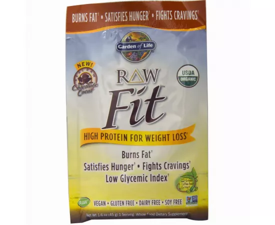 Garden of Life Raw Organic Fit High Protein for Weight Loss Chocolate Cocoa Flavor 10 Packets (420g)