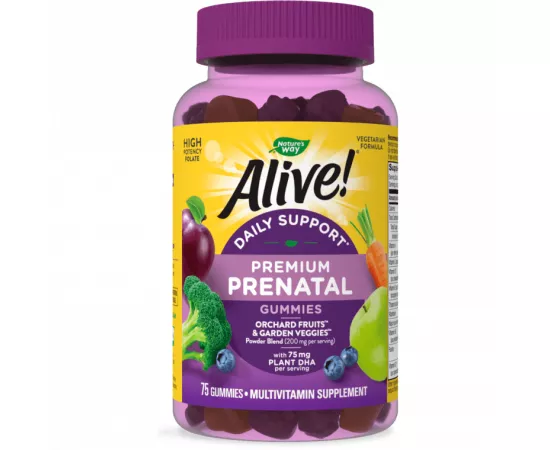 Nature's Way Alive Premium Prenatal Gummies 75 Gummies