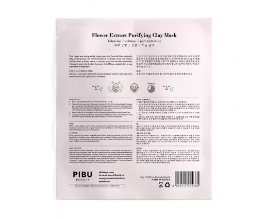 Pibu Flower Extract Purifying Clay Mask