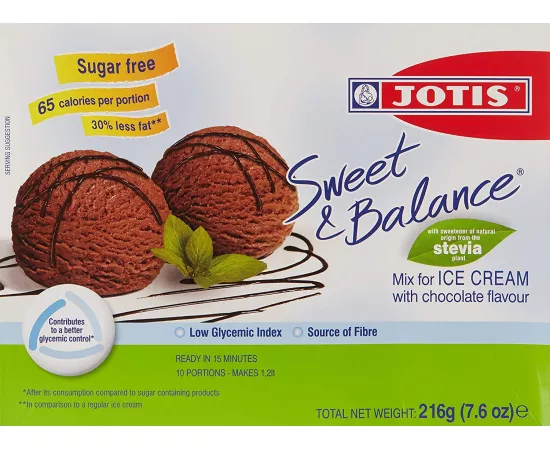 Jotis Sweet & Balance Ice Cream Chocolate 216 grams