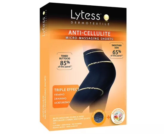 Lytess Anti-Cellulite Micro - Massaging Shorts  Black L/XL