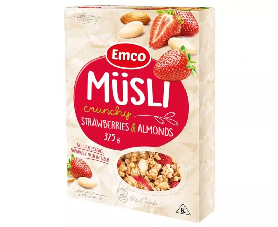 Emco Crunchy Musli With Strawberries And Almonds 375g