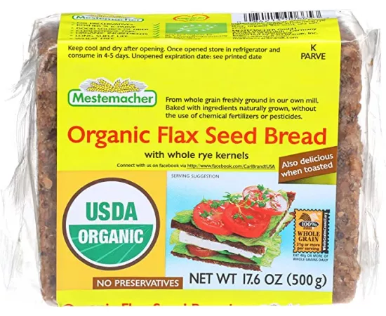 Mestemacher Organic Flaxseed Bread 500g