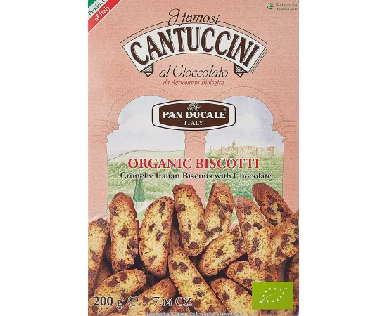 Pan Ducale Cantuccini Biscuits With Chocolate, Organic 200grams