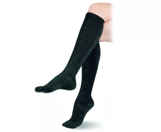 Go Silver Compression Socks for Traveling Black Size 43/46