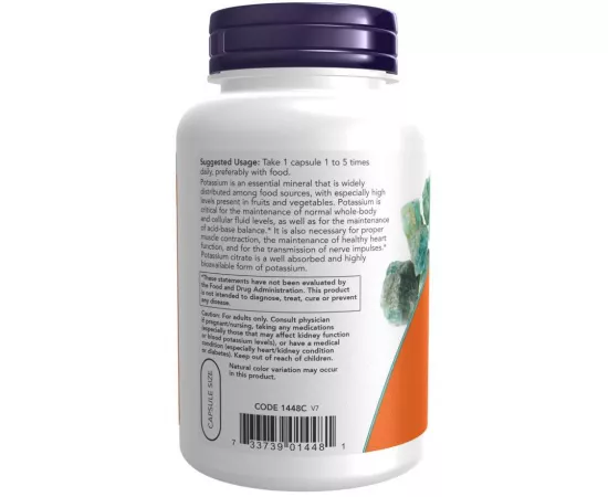 Now Foods Potassium Citrate 99 mg 180 Veg Capsules