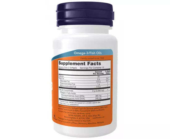 Now Foods Omega-3, Molecularly Distilled 100 Softgels