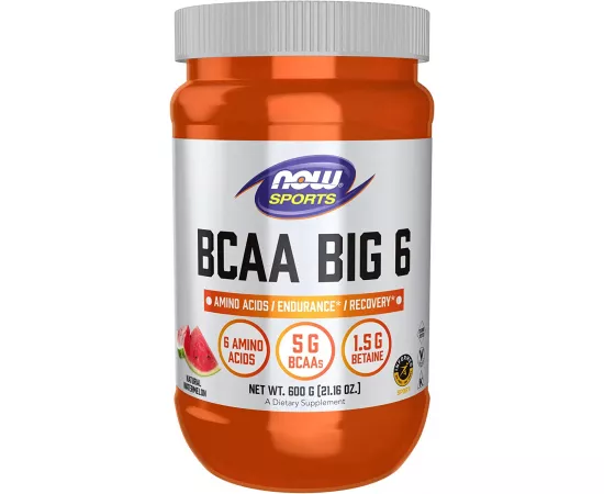 Now Sports Bcaa Big 6 Powder Natural Watermelon Flavor 600grams