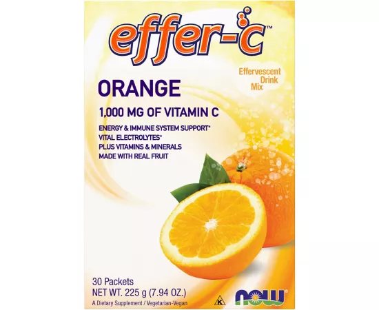 Now Foods Effer-C Orange Packets 30 Packets