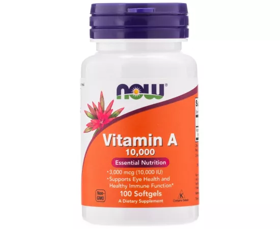 Now Foods Vitamin A 10,000 IU 100 Softgels