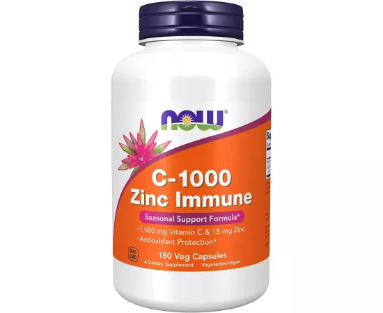 Now Foods Vitamin C-1000 Zinc Immune 180 Veg Capsules