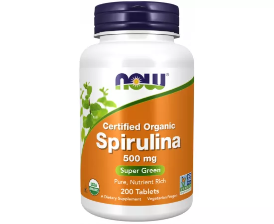 Now Foods Organic Spirulina 500 mg 200 Tablets