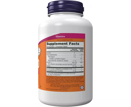 Now Foods Vitamin C-500 100 Chewable Lozenges