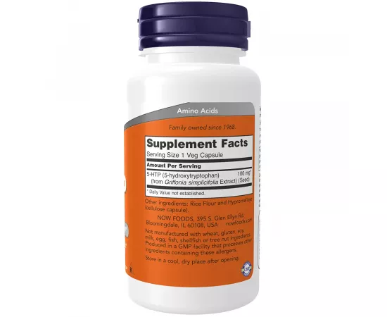 Now Foods 5-HTP 100mg 60 Veg Capsules