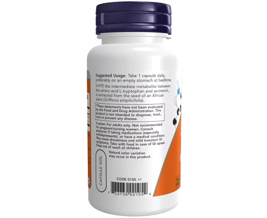 Now Foods 5-HTP 100mg 60 Veg Capsules