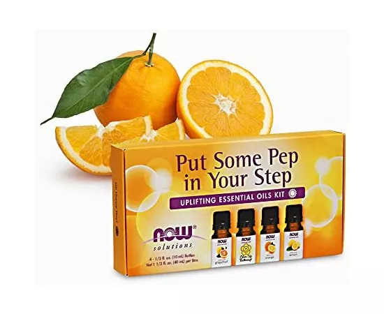 NOW Solutions Put Some Pep in Your Step  Uplifting Essential Oil Kit Set of 4 x 10 ml