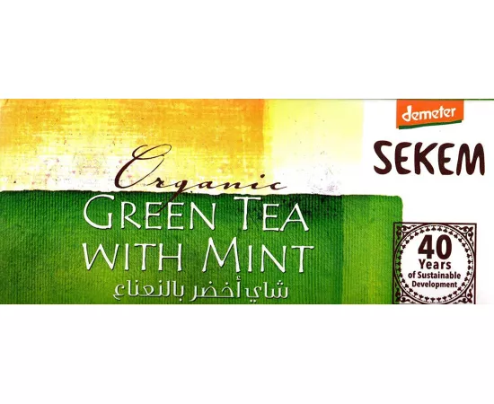 Sekem Organic Green Tea With Mint 25 Envelopes