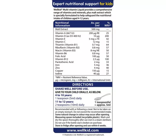 Vitabiotics  Wellkid  Multi-Vitamin Liquid 150ml